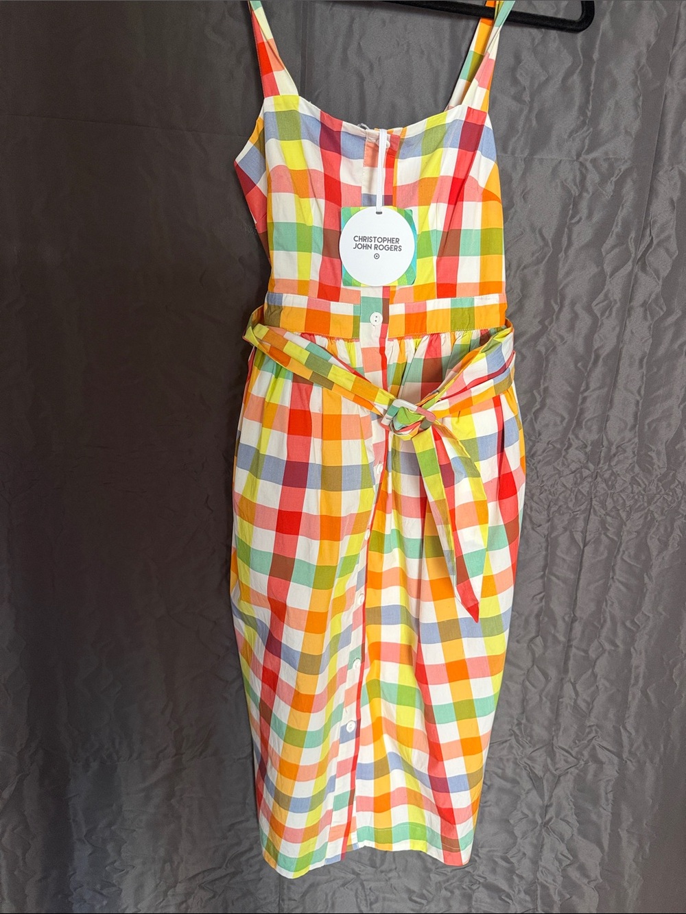 Christopher John Rogers for Target Multicolor Gingham Tie-Waist Sundress